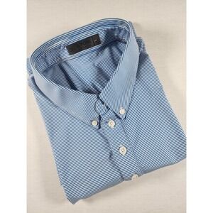 G/FORE Mens Feeder Striped Size Large Blue Golf Short Sleeve Stretch Polo Shirt